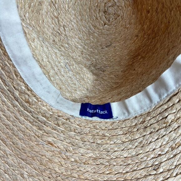 Hat Attack Coverup Sun Hat w/ fringe and beading- gray meat condition!